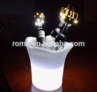 Plastic LED Ice Drink Bucket Flash Champagne Beer Flash Plastic Led Ice Bucket