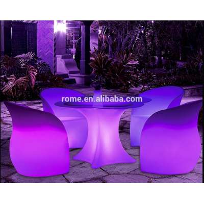 16 color changing bettery operated power color changing illuminated led bar table and chair lighting glow furniture