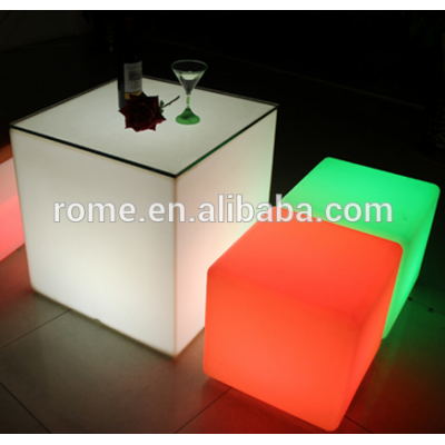 Color changing furniture rechargeable LED stools / LED cube/bar chair