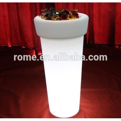 unique illuminated led light flower pot with PE shell for decoration/ led furniture planter and