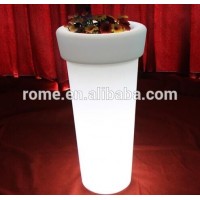 unique illuminated led light flower pot with PE shell for decoration/ led furniture planter and