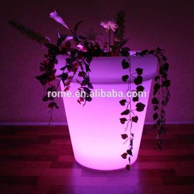 decorative outdoor waterproof light large plastic flower planter pot