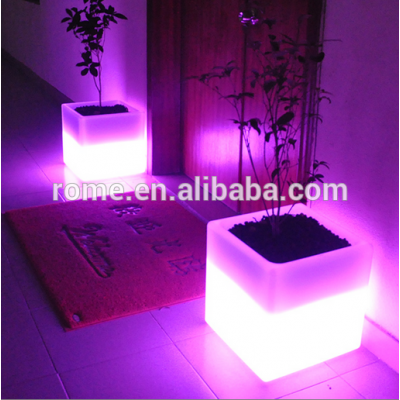 decorative indoor flower pots led light flower pot colorful plastic flower pots