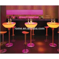 2016 modern luminous led coffee cafe table chairs set