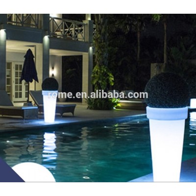 glow led flower pot flashing Design decorative outdoor garden illuminated led lighted planter pots