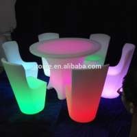 1.1m large glow light up round dinner table for home furniture led dining table