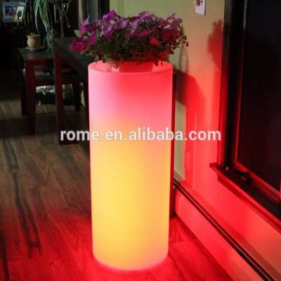 LED illuminate flower planter,home ornaments flower pots,tall flower vase