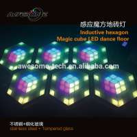 Magic Cube Event venue stage lighting Hexagon Shape 3d DMX512 led Dance Floor for night club party