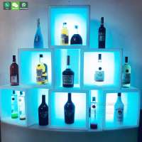 led wine bottle bar liquor cabinet for display (cb410)